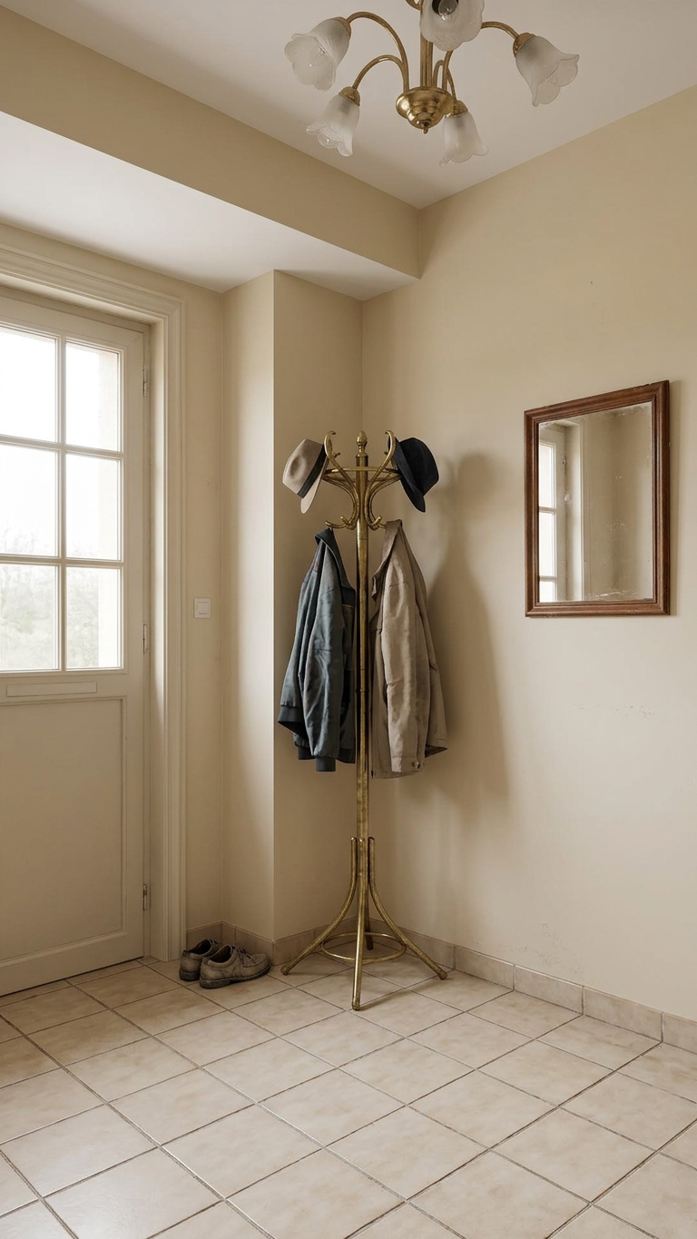 Entrée redessinée & rangements intégrés avant travaux